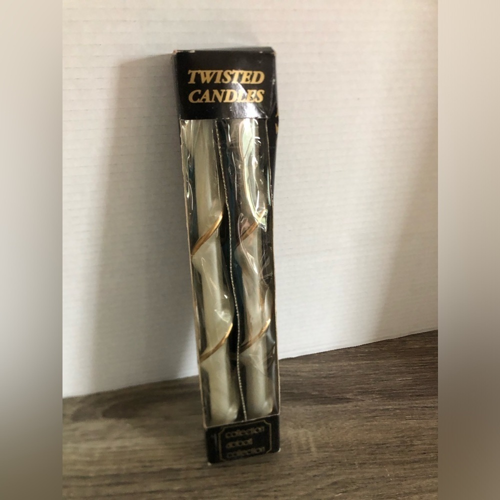 Vtg NOS Pearlescent Twisted Candles